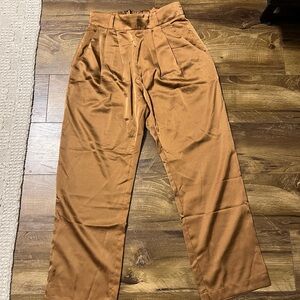 Light Brown Satin Pants